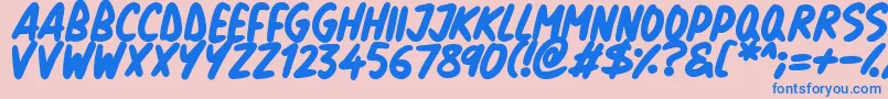 More about Natural Marker Font Natural Marker Font – Blue Fonts on Pink Background
