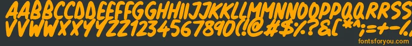 Natural Marker Font – Orange Fonts on Black Background