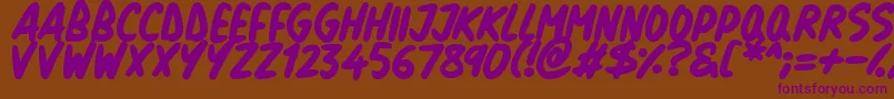 Natural Marker Font – Purple Fonts on Brown Background