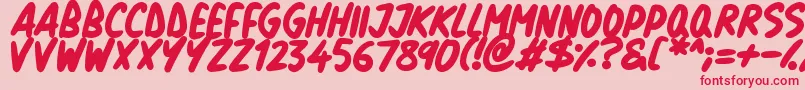 Natural Marker Font – Red Fonts on Pink Background