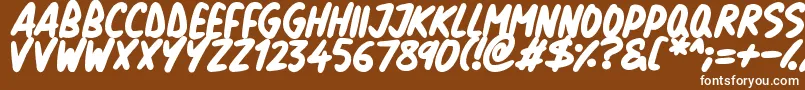 Natural Marker Font – White Fonts on Brown Background