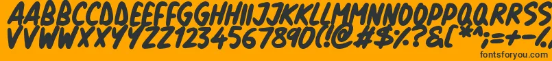 Natural Marker Font – Black Fonts on Orange Background