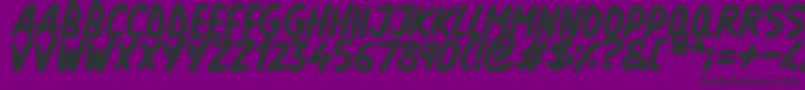 フォントNatural Marker – 紫の背景に黒い文字