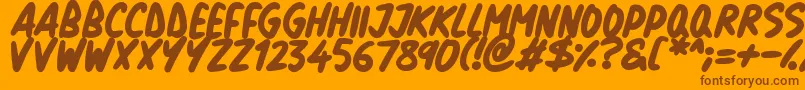 Natural Marker Font – Brown Fonts on Orange Background