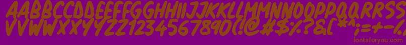 Natural Marker Font – Brown Fonts on Purple Background