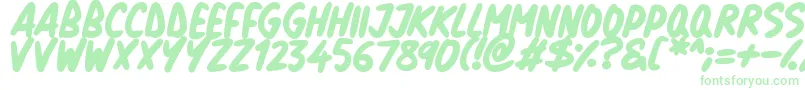 Natural Marker Font – Green Fonts on White Background