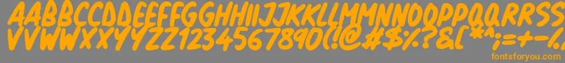 Natural Marker Font – Orange Fonts on Gray Background