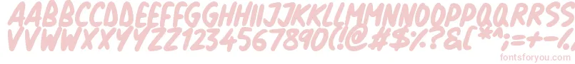 Natural Marker Font – Pink Fonts on White Background