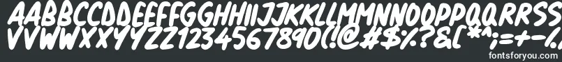 Natural Marker-fontti – valkoiset fontit mustalla taustalla