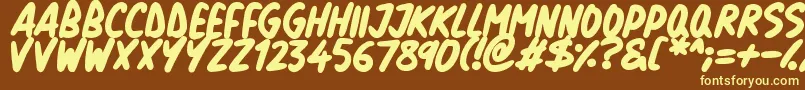 Natural Marker Font – Yellow Fonts on Brown Background