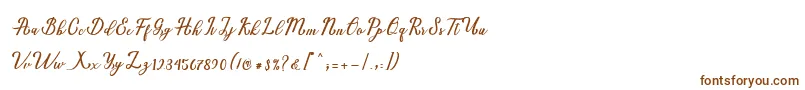 Шрифт Natural Script Demo – коричневые шрифты на белом фоне