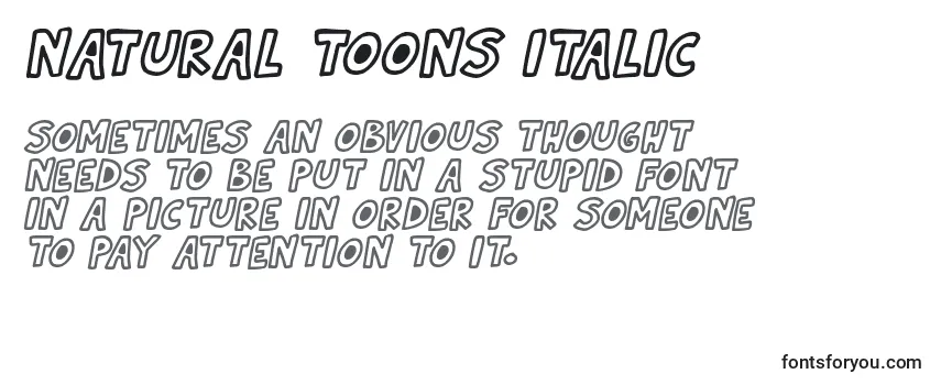 Reseña de la fuente Natural Toons Italic