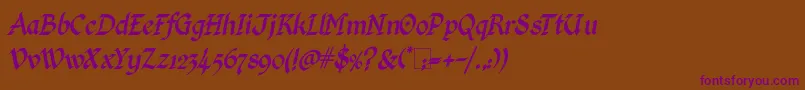Подробнее о шрифте KingthingsCalligraphicaItalic Шрифт KingthingsCalligraphicaItalic – фиолетовые шрифты на коричневом фоне
