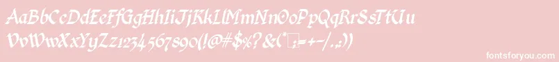 fuente KingthingsCalligraphicaItalic – Fuentes Blancas Sobre Fondo Rosa