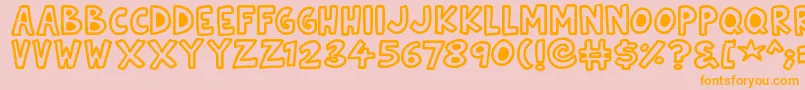 Natural Toons Font – Orange Fonts on Pink Background