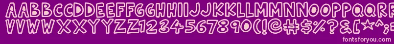 Natural Toons Font – Pink Fonts on Purple Background