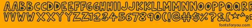 Natural Toons Font – Black Fonts on Orange Background
