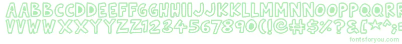 Natural Toons Font – Green Fonts on White Background