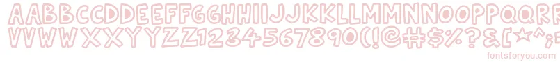 Natural Toons Font – Pink Fonts on White Background