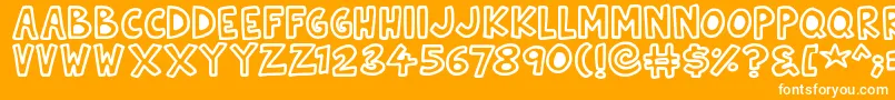 Natural Toons Font – White Fonts on Orange Background