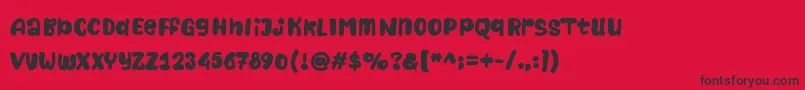 Naturalistic Playground Font – Black Fonts on Red Background