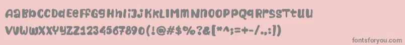 Naturalistic Playground-Schriftart – Graue Schriften auf rosa Hintergrund