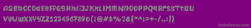 Naturalistic Playground-Schriftart – Graue Schriften auf violettem Hintergrund