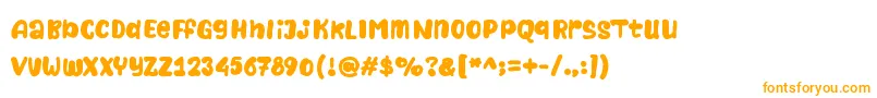 Naturalistic Playground Font – Orange Fonts on White Background