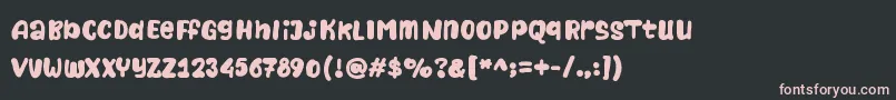 Naturalistic Playground Font – Pink Fonts on Black Background