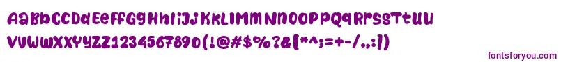 Naturalistic Playground Font – Purple Fonts on White Background