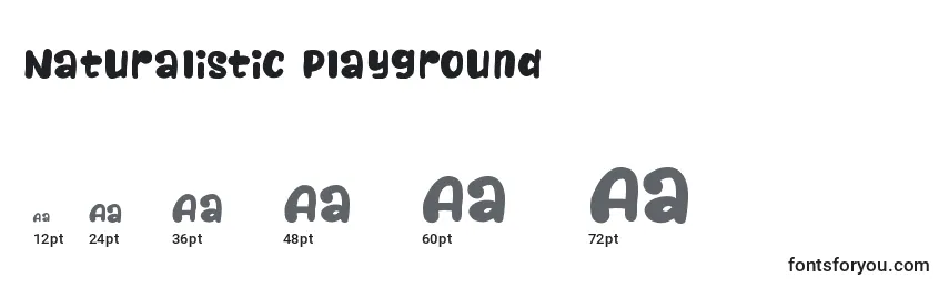 Naturalistic Playground Font Sizes
