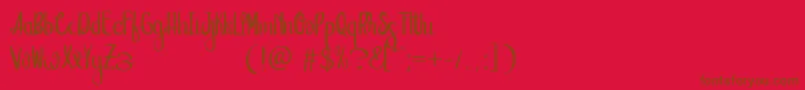 NaturalkaliDEMO Font – Brown Fonts on Red Background