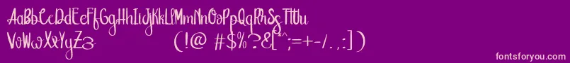 NaturalkaliDEMO Font – Pink Fonts on Purple Background