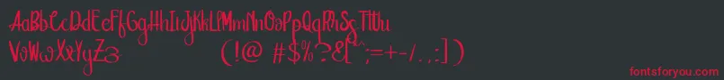 NaturalkaliDEMO Font – Red Fonts on Black Background