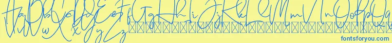 Weitere Informationen zur Naturally-Schriftart Naturally-Schriftart – Blaue Schriften auf gelbem Hintergrund