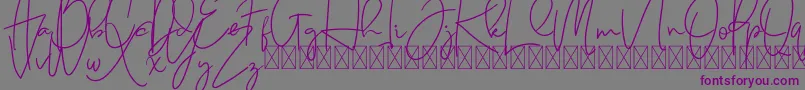 Шрифт Naturally – фиолетовые шрифты на сером фоне