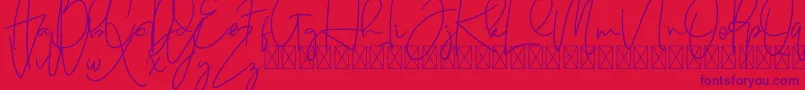 Naturally Font – Purple Fonts on Red Background