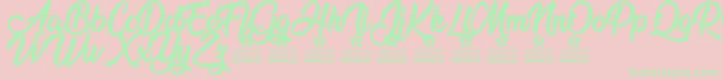 フォントNature Beauty Personal Use – ピンクの背景に緑の文字