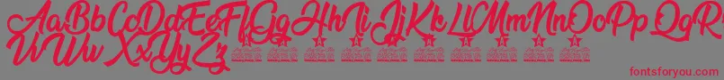 Nature Beauty Personal Use Font – Red Fonts on Gray Background