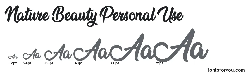 Nature Beauty Personal Use Font Sizes
