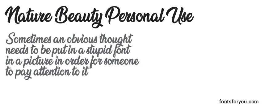 Nature Beauty Personal Use Font