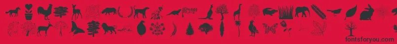 Nature Pro Font – Black Fonts on Red Background