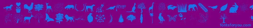 Nature Pro Font – Blue Fonts on Purple Background