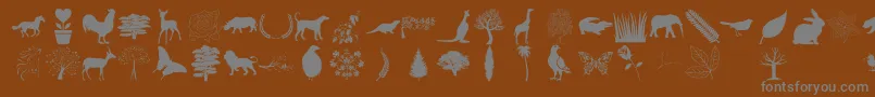 Nature Pro Font – Gray Fonts on Brown Background