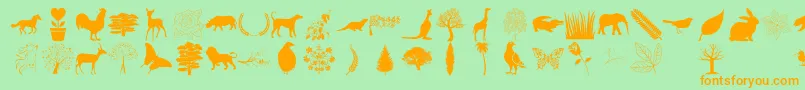 Nature Pro Font – Orange Fonts on Green Background