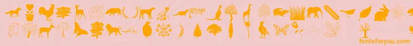 Nature Pro Font – Orange Fonts on Pink Background