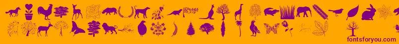 Nature Pro Font – Purple Fonts on Orange Background
