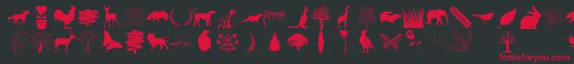 Nature Pro-Schriftart – Rote Schriften auf schwarzem Hintergrund
