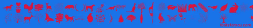 Police Nature Pro – polices rouges sur fond bleu