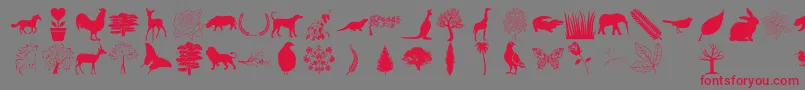 Nature Pro Font – Red Fonts on Gray Background